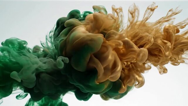 cinematic abstract fluid ink animation on a cool white background
