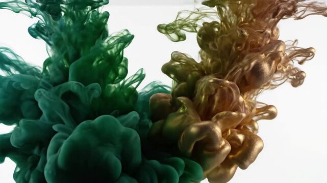 cinematic abstract fluid ink animation on a cool white background