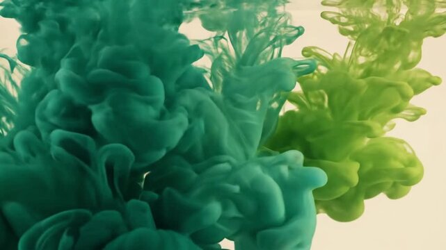 cinematic abstract fluid ink animation on a cool white background
