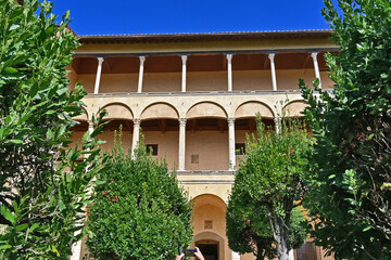 Obraz premium Pienza, Palazzo Piccolomini a Pienza, Val d'Orcia, Toscan