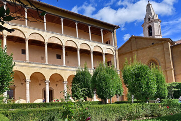 Obraz premium Pienza, Palazzo Piccolomini a Pienza, Val d'Orcia, Toscan