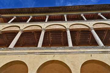 Obraz premium Pienza, Palazzo Piccolomini a Pienza, Val d'Orcia, Toscan