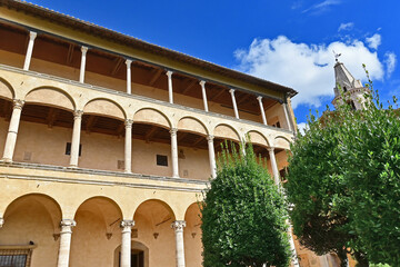 Obraz premium Pienza, Palazzo Piccolomini a Pienza, Val d'Orcia, Toscan