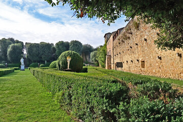 Obraz premium San Quirico d'Orcia, the Horti Leonini, a historic 16th-century Italian garden, Siena, Val d'Orcia, Tuscany, Italy