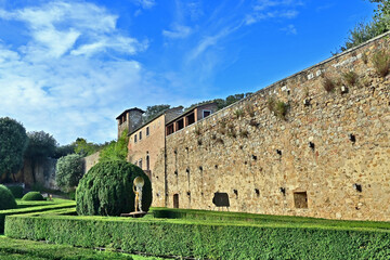 Obraz premium San Quirico d'Orcia, the Horti Leonini, a historic 16th-century Italian garden, Siena, Val d'Orcia, Tuscany, Italy