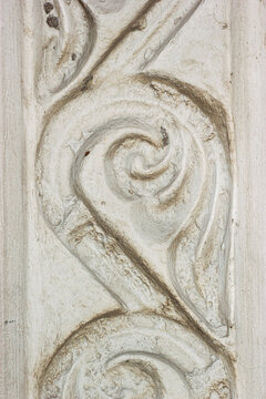 detail of an old stone arc
