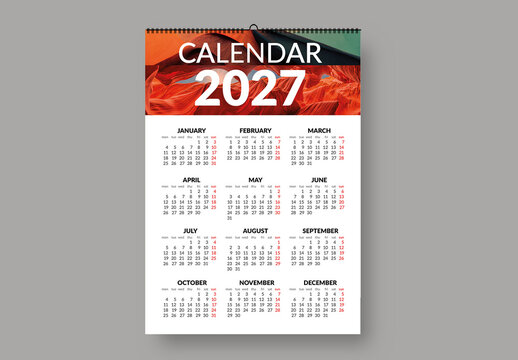 Calendar Design 2027 Layout