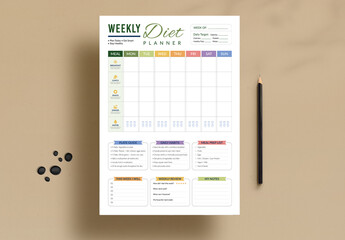 Diet Planner Template Layout