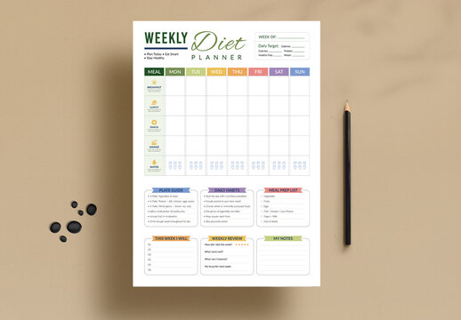 Diet Planner Template Layout