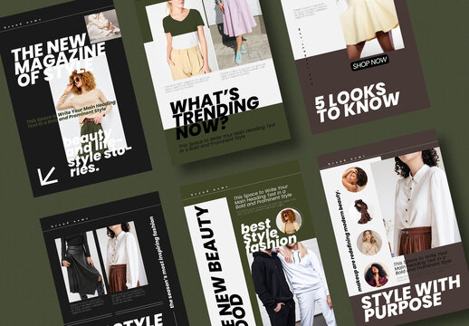 Fashion Trend Social Media Poster Collection Story