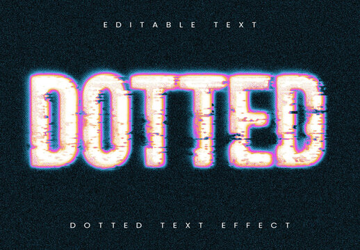 Halftone Dotted Print Text Effect