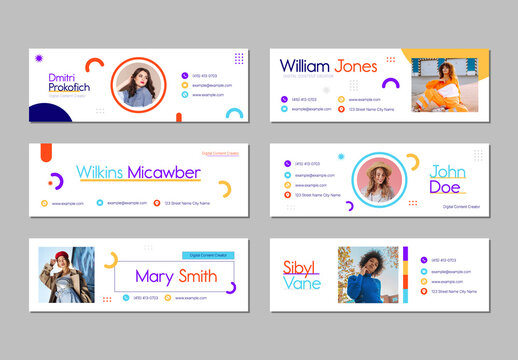 Modern Email Signature Design Template for Professional Business Branding
