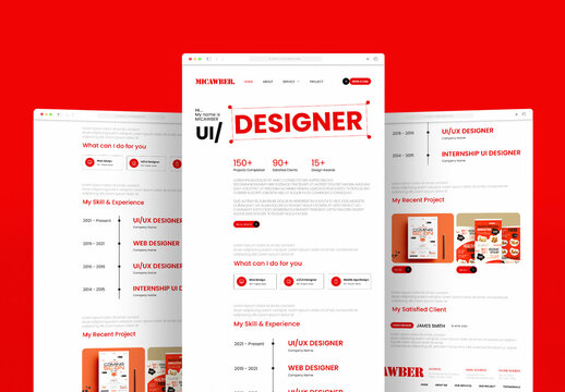 UI UX Designer Portfolio Website Template