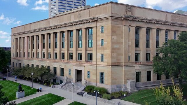 The United State District Court, representing Southern District of Ohio featuring a mixture of Neo-classical and art deco design