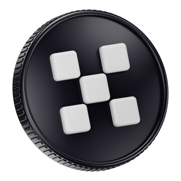 OKB Cryptocurrency Coin 3D Render Illustration
