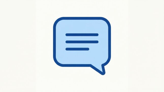 Blue speech bubble icon representing chat and communication