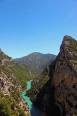 Fototapeta premium view from the mountain into gorge
