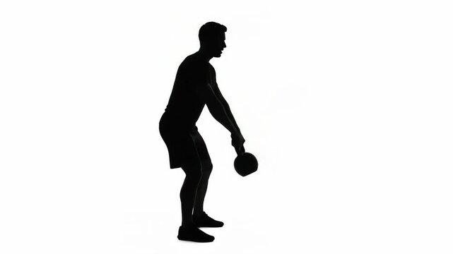 Kettlebell Swing Exercise Silhouette