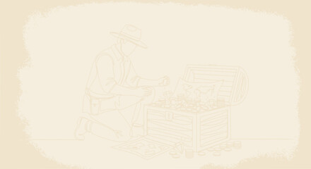 Adventurer Unearths Treasure Chest Filled with Gold Coins and Jewels © Untung