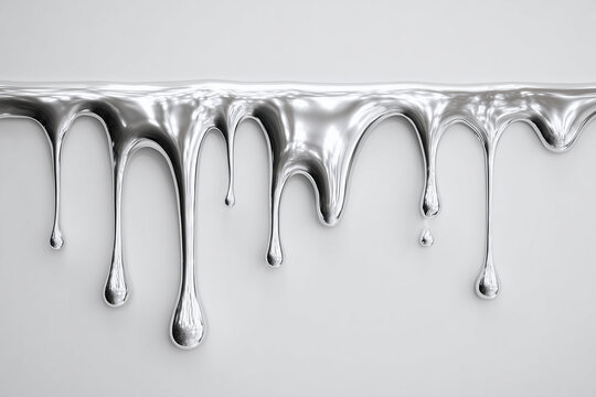 Metallic silver dripping liquid abstract modern minimalist design ultra realistic smooth Metallic silver dripping liquid ultra realistic modern minimalist design smooth reflective surface abstract