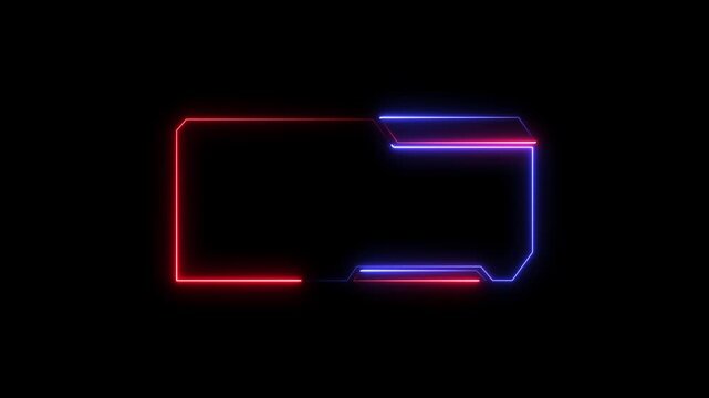 Advanced HUD frame outlines complex information system parameters. Futuristic HUD frame highlights modern presentation graphic elements. Cyber security layout with HUD frame.4k video animation