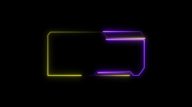 Advanced HUD frame outlines complex information system parameters. Futuristic HUD frame highlights modern presentation graphic elements. Cyber security layout with HUD frame.4k video animation