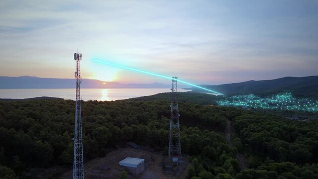 4G and 5G Mobile Network Expanding Wireless Internet Coverage in Rural Area