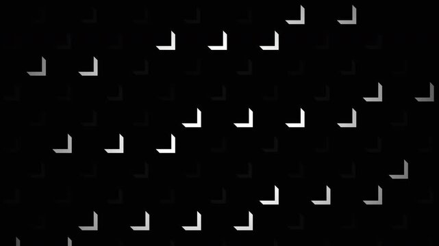 Abstract monochrome geometric angle dynamic pattern background loop, suitable for digital backdrops, motion design and tech visuals