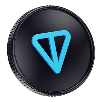 Toncoin TON Cryptocurrency Coin 3D Render Illustration
