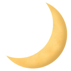 Gold crescent moon symbol for Ramadan and astronomy  © Thanida