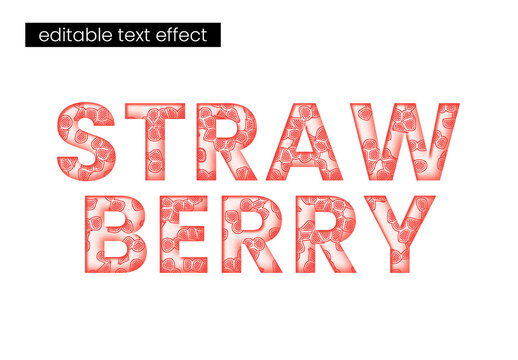 Strawberry Pattern Editable Text Effect
