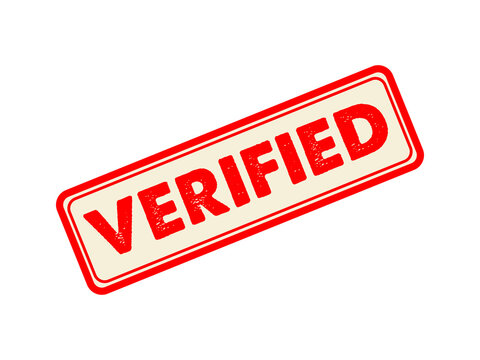 Verified stamp rubber approval seal design