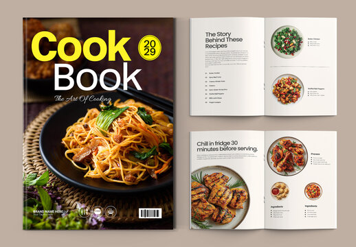 Cook Book Template Brochure Layout