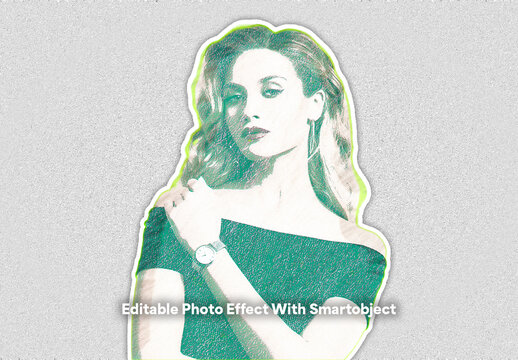 Editable Hand Drawn Pencil Sketch Photo Effect with Paper Texture