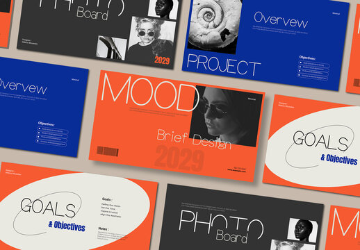Mood and Brief Presentation Template Design Layout