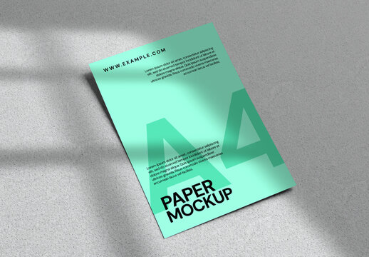 A4 Paper Mockup Template