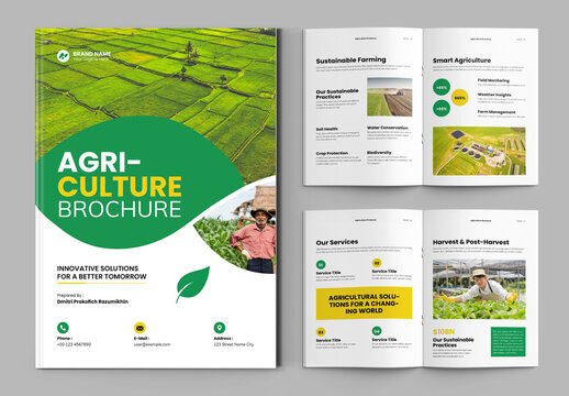 Agriculture Brochure Template Layout
