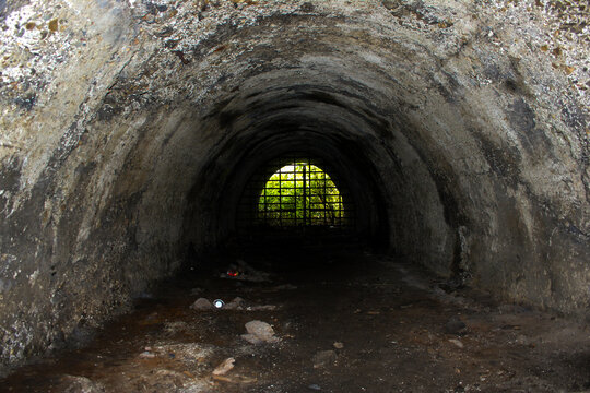 old abandoned coal mine tunnel 
