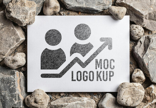 Stone Ground Logo Paper Mockup Template