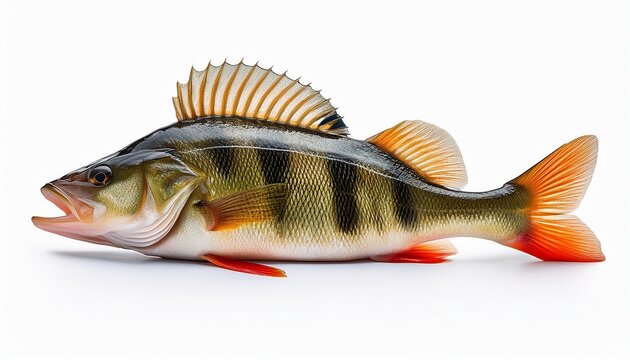 Perch Fish Isolated On White Background