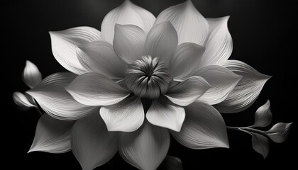 Fototapeta premium Monochrome Floral Fine Art Photography With Delicate Petal Details