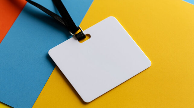 Close up of a blank student identification card on a bright clean background space for name and details education administration concept student enrollment identification