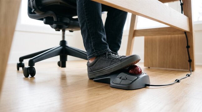 Foot pedal mouse for ergonomic office setup
