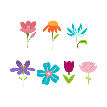 Flat Illustration Of Flower Doodle