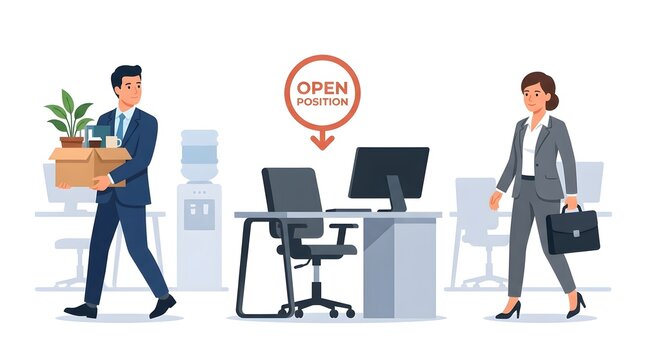 Corporate Career Transition and Job Recruitment Process Concept