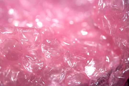 Happy cute pink bubbly bubblewrap abstract plastic background