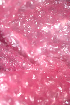 Happy cute pink bubbly bubblewrap abstract plastic background