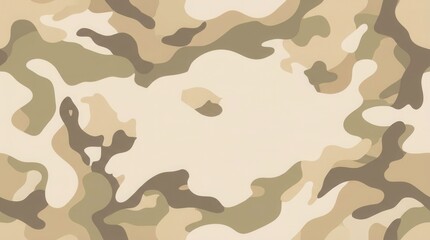 Fototapeta premium Light shades desert camo design featuring a front facing layout and blank space for wording