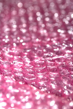 Happy cute pink bubbly bubblewrap abstract plastic background