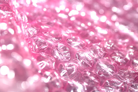 Happy cute pink bubbly bubblewrap abstract plastic background